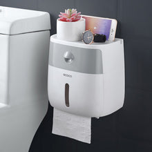 Load image into Gallery viewer, LEDFRE plastic toilet paper holder bathroom double paper tissue box wall mounted paper shelf storage box toilet dispenser
